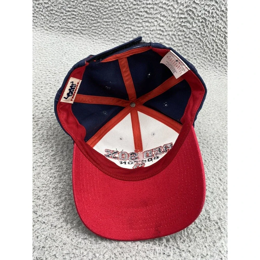 Vintage Boston Red Sox '47 Baseball Hat Cap Strap‎ Back White Embroidered Men's